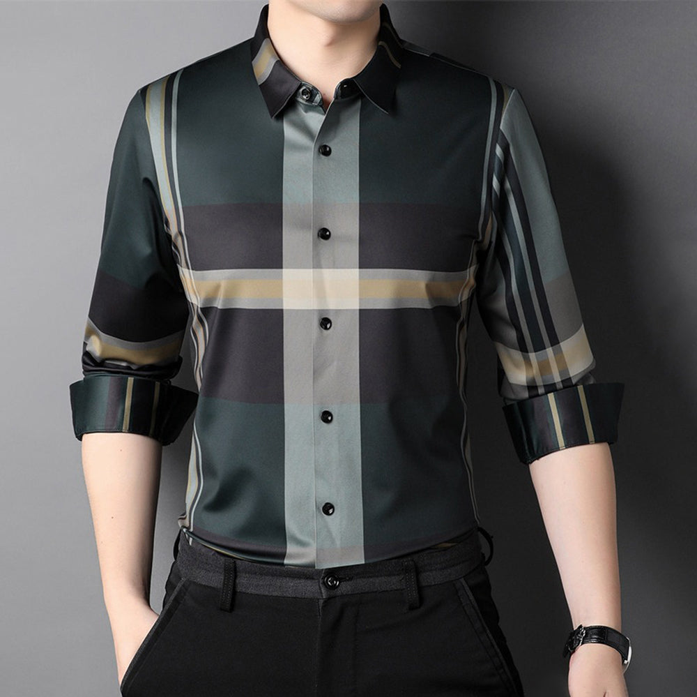 Men's Luxury Cotton Shirt (NEWGREEN)