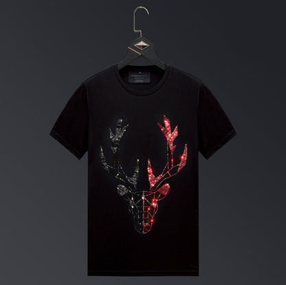 Pack Of 2 Luxury Cotton T-shirts (QUEEN+DEER)