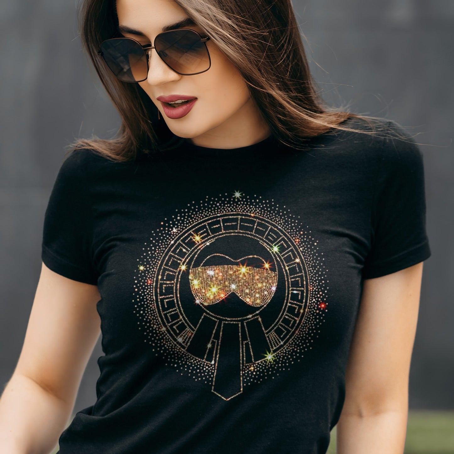 Women Luxury Cotton T-Shirts (GLASSES)